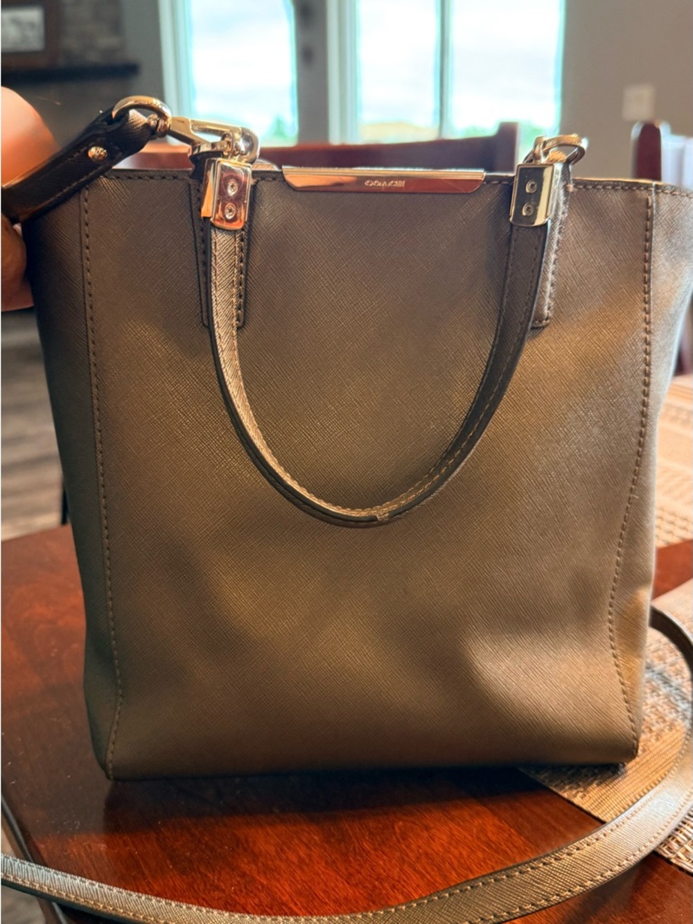 Coach Olive Saffiano Leather Top-Handle Tote